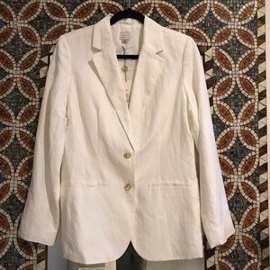 NEW cream linen blazer